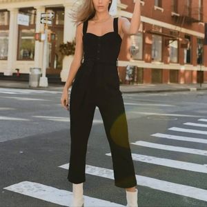 Vestique black denim jumpsuit